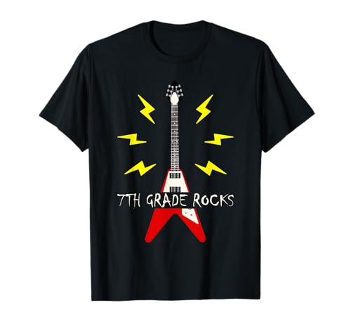 7. Klasse Rocks Guitar Music Back to School Kids Teachers T-Shirt 7. Klasse Rocks Guitar Music Back to School Kids Teachers T-Shirt von Seventh grade Rocks First Day of School Tees