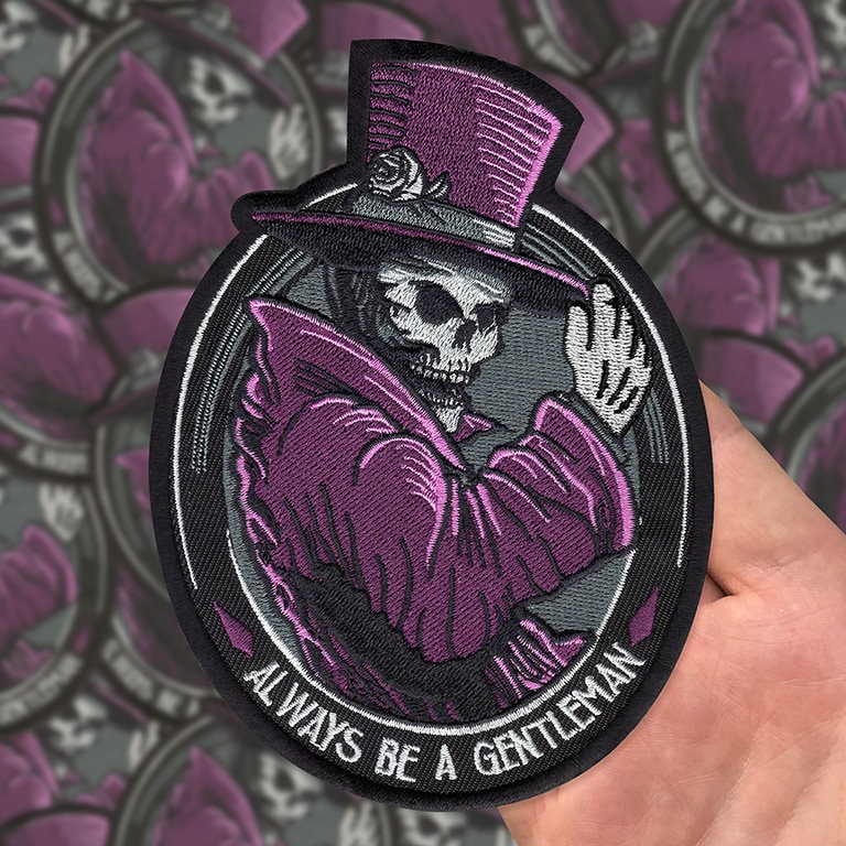 Gestickter Gentleman Geist Aufnäher von SeventhInk