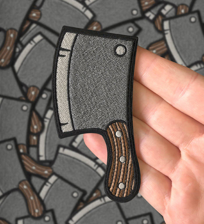 Hackmesser Gestickter Aufnäher von SeventhInk