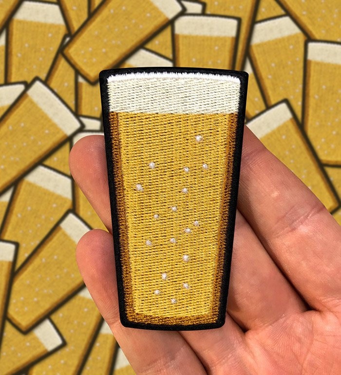 Pilsner Bier Pint Bestickter Aufnäher von SeventhInk
