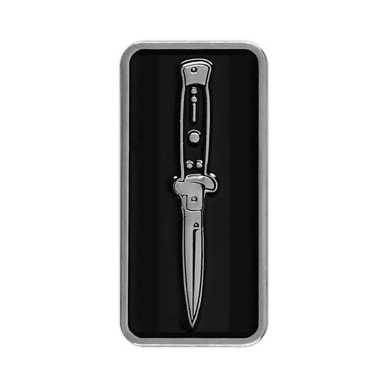 Springmesser Silber Emaille Pin von SeventhInk