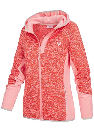 Seventyseven Lifestyle Damen Regatta Zip Hoodie 2-Pockets rosa Melange von Seventyseven Lifestyle