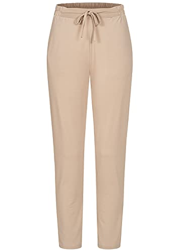 Seventyseven Lifestyle Damen Sommer Stoffhose Tunnelzug 2-Pockets Humus beige von Seventyseven Lifestyle
