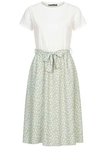 Seventyseven Lifestyle Damen Kleid Satin Rock 2-Pockets und Bindegürtel von Seventyseven URBAN STREETWEAR