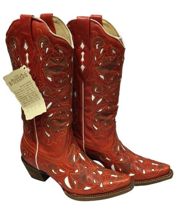 Koppel Boots Verzierten Lazer Inlay Größe 7 Koppel Boots Verzierten Lazer Inlay Größe 7 von Seventystore