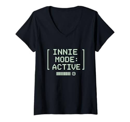 Damen Innie Mode Active Retro Terminal Büro Arbeit Sci-Fi Design T-Shirt mit V-Ausschnitt Damen Innie Mode Active Retro Terminal Büro Arbeit Sci-Fi Design T-Shirt mit V-Ausschnitt von Severed Innie Protocol Systems