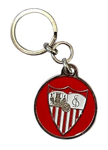 Sevilla F.C. Keychain, roter runder Schlüsselanhänger, Wappen., rot, Estandar von Sevilla F.C.