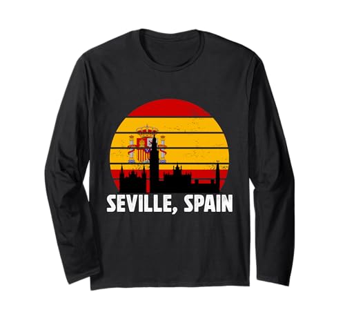 Souvenirs aus Sevilla Spanien Flagge Sevilla España Herren Damen Langarmshirt von Seville Spain Souvenir Vacation Travel