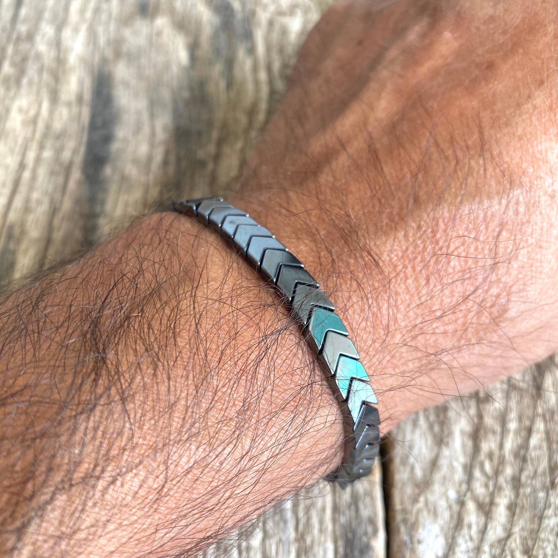 Hämatit Edelstein Stretch Armband - Sneak Design von SevimsDesign