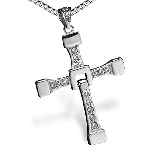 Sevinora Kreuz Kette in Silber Halskette mit Anhänger für Herren Damen Männer Iced Out Schmuck Cross Geschenk von Sevinora