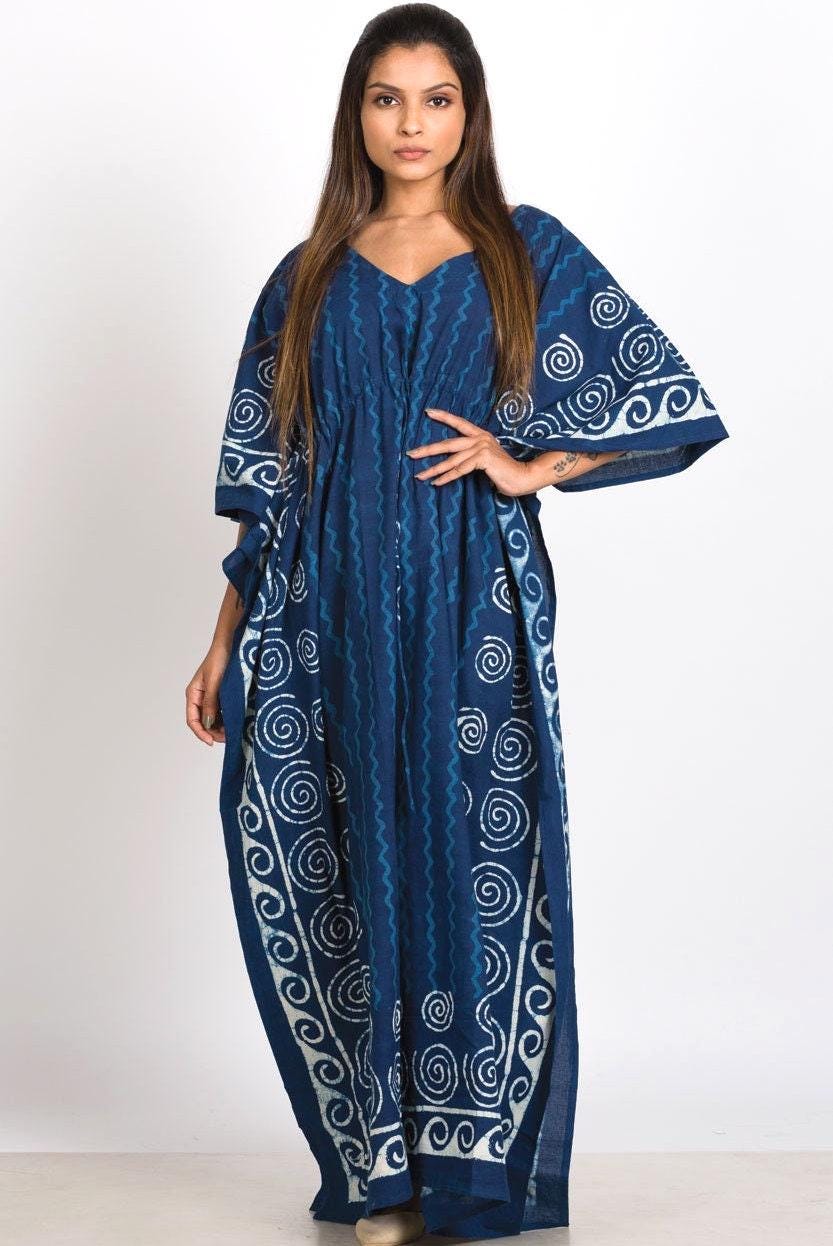 Spiral Block Print Kaftan Kleid Spiral Block Print Kaftan Kleid von SevyaHandmade