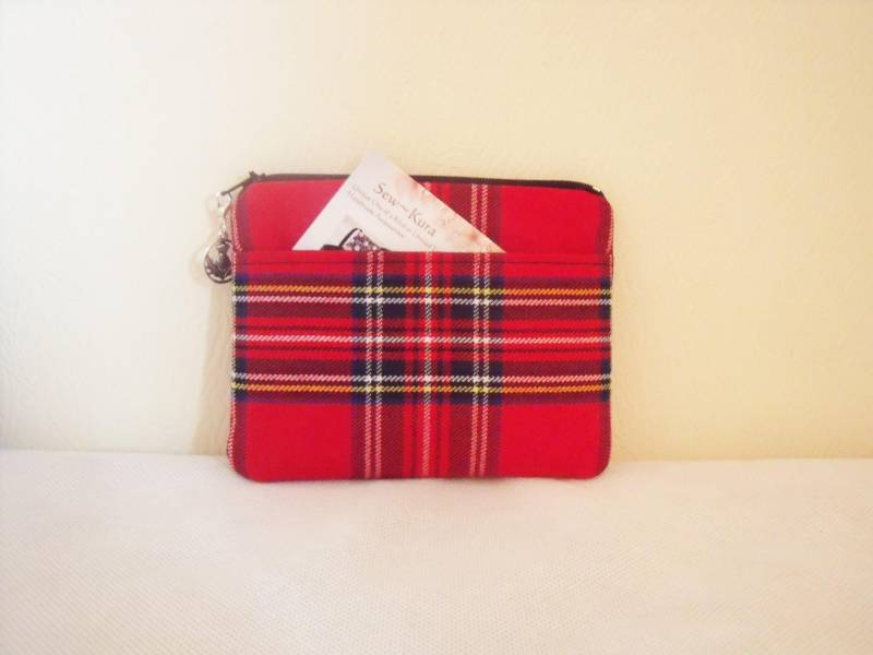 Tartan Geldbörse/Tartan-Beutel Red Royal Stewart Schottenkaro, Handgefertigt in Schottland von SewKura