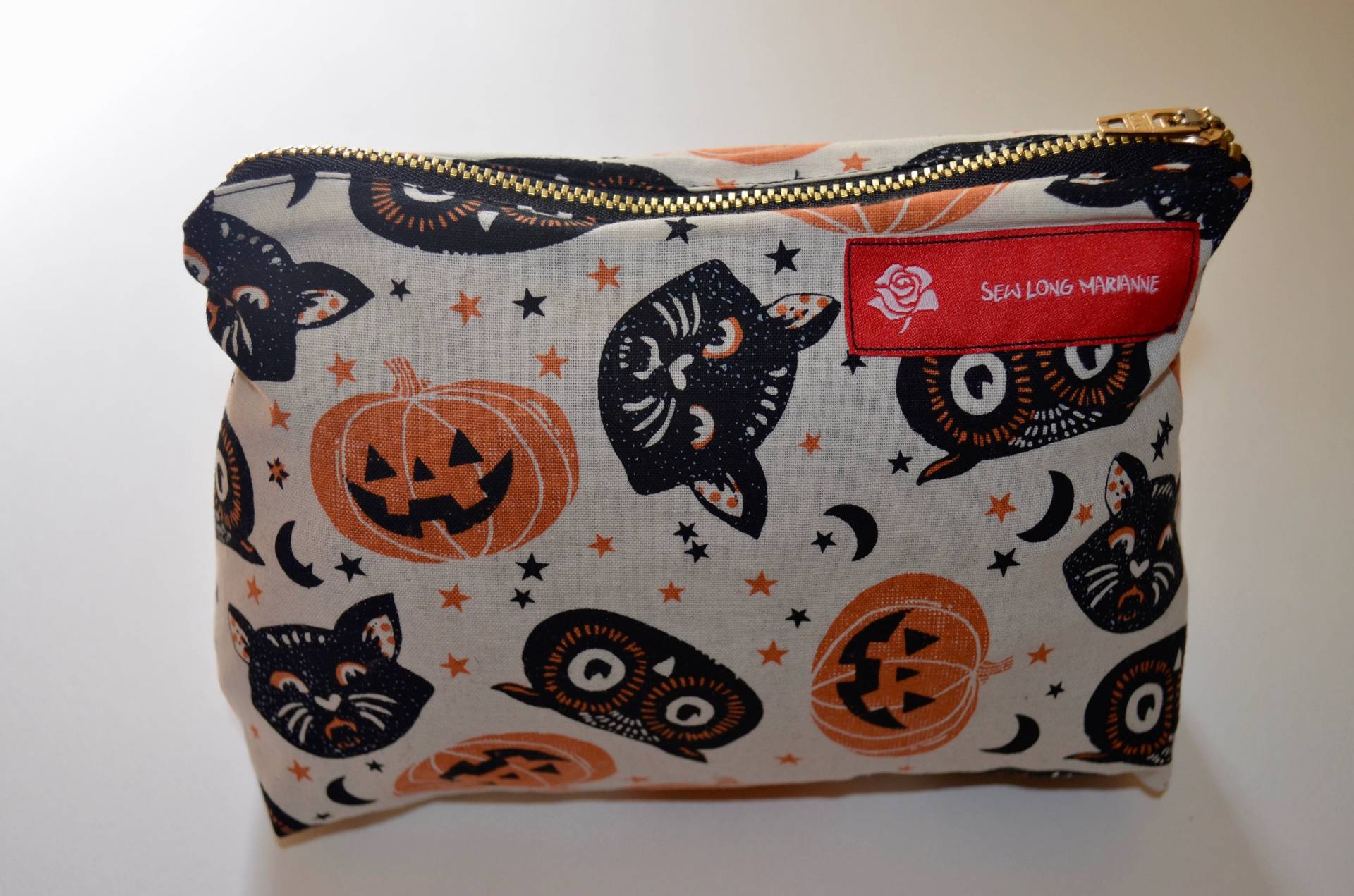 Süßes Vintage Halloween Reißverschlusstäschchen von SewLongMarianne