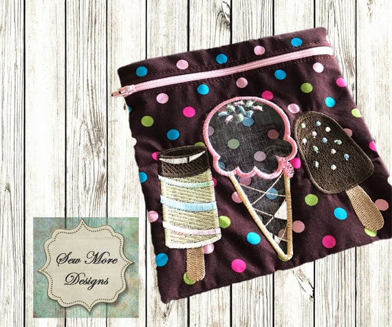 Kinder Wiederverwendbare Reißverschluss Snack/Mittagessen Taschen Mit Vinylfenster von SewMoreDesigns