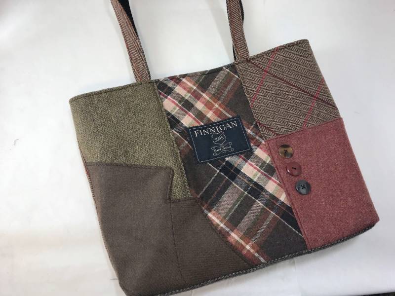 Womens Tote Bag Medium, Mittlere Geldbörse, Handtasche, Geldbörse Aus Recyceltem Stoff, Recycelter Geldbeutel, Wolle von SewMuchStyle