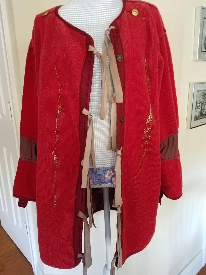 Kunst Als Kleidung, Reversible Handbemalte Damen Mantel von SewOverThatToo