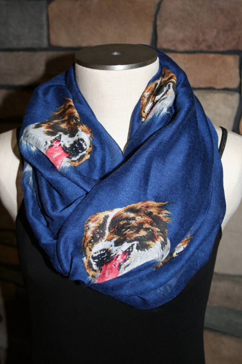 Hund Infinity Schal Marine Süße St Bernard Welpen Liebhaber-Jagd Hund-Hund Zeigen Hund Infinity Schal Marine Süße St Bernard Welpen Liebhaber-Jagd Hund-Hund Zeigen von SewPriorAttireMitten