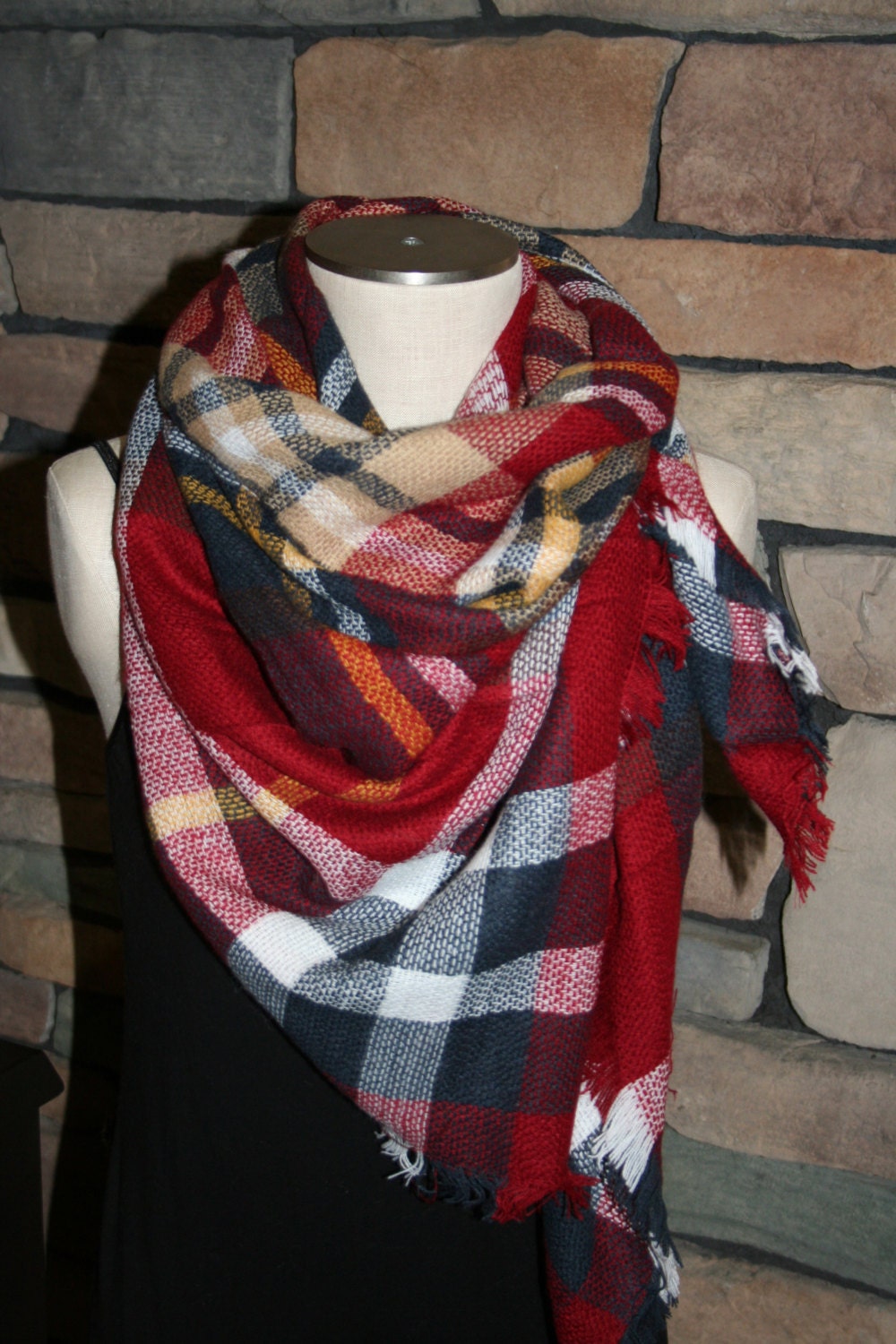 Kariertem Tartan Decke Schal Blau Rot Mehrfarbig Karierter Valentines Geschenk Schals Zara Stil Karierten Herbst Lieblings-Accessoires Kariertem Tartan Decke Schal Blau Rot Mehrfarbig Karierter Valentines Geschenk Schals Zara Stil Karierten Herbst Lieblings-Accessoires von SewPriorAttireMitten