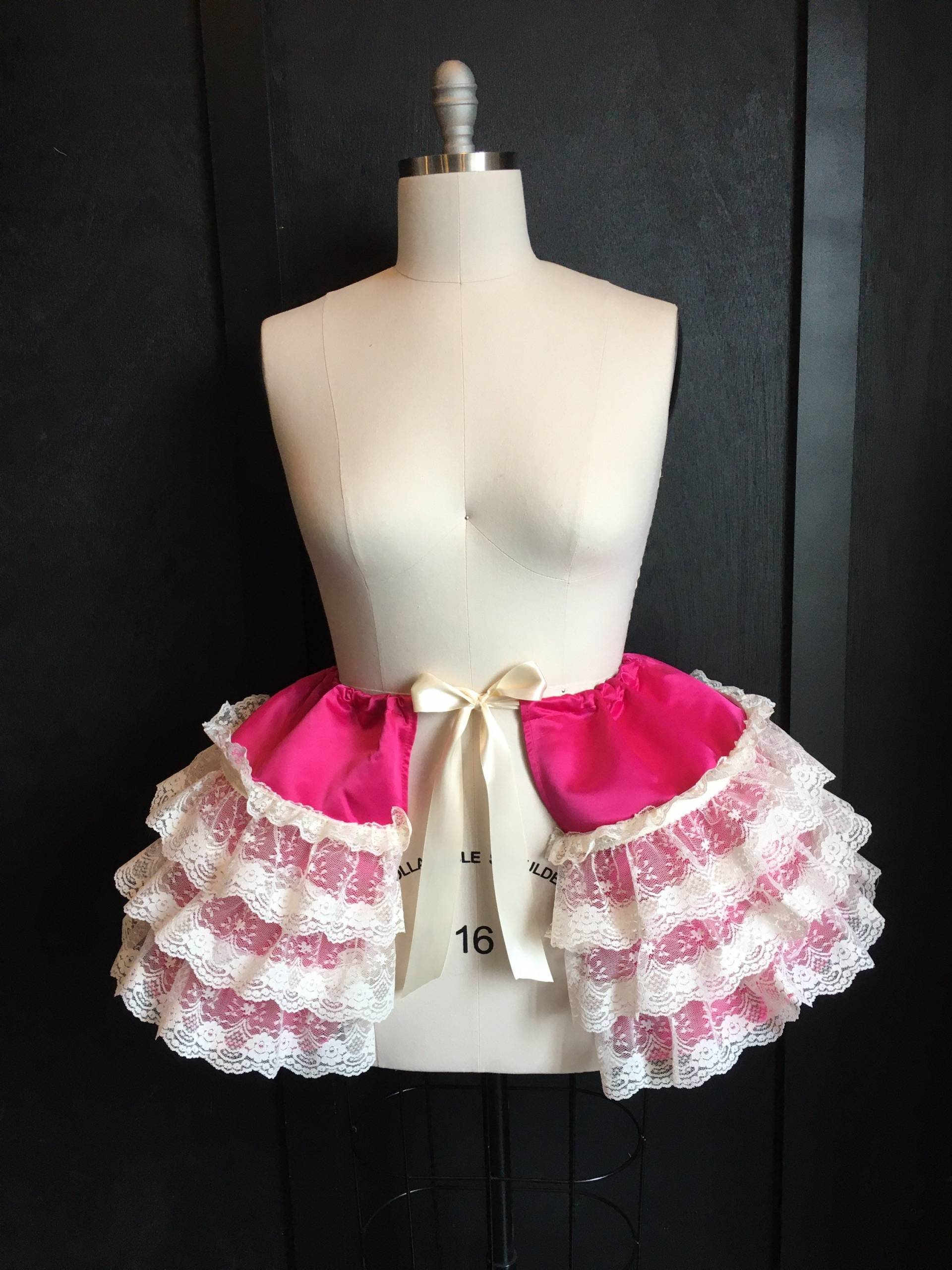 Rosa Und Elfenbeinfarbene Rokoko-Spitzentasche von SewSheSaidCostumes