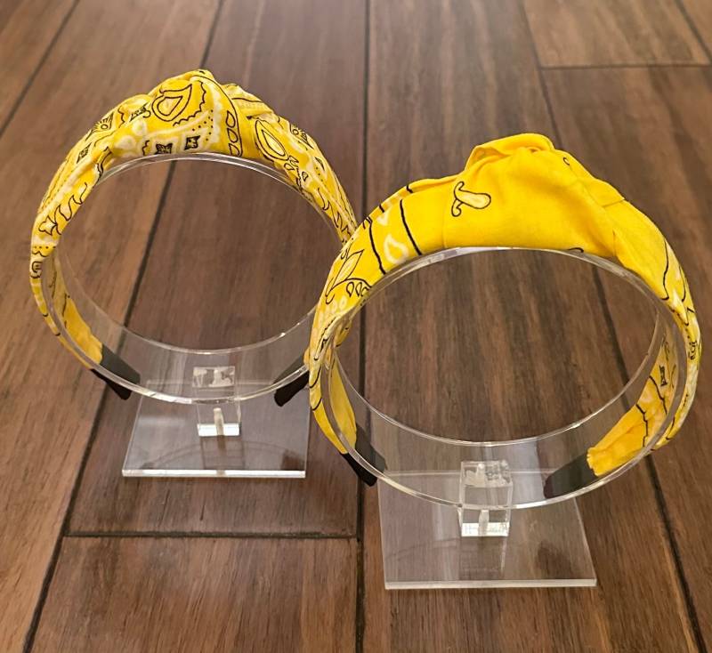 Gold Top Knot Bandana Stirnband von SewTimeByTraci