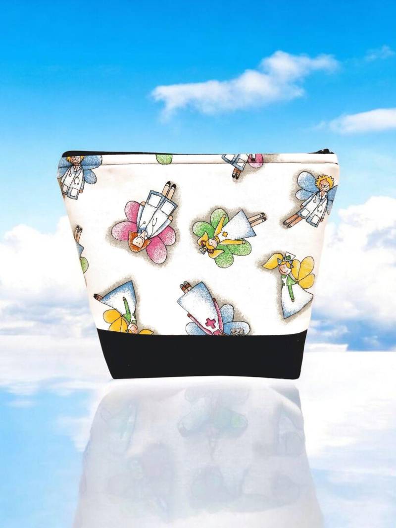 Kosmetiktasche, Reisetasche, Krankenschwestern Geschenk, Sind Engel Mit Reißverschluss Kosmetik, Make-Up, Reisetasche Kosmetiktasche, Reisetasche, Krankenschwestern Geschenk, Sind Engel Mit Reißverschluss Kosmetik, Make-Up, Reisetasche von SewUsefulStudios
