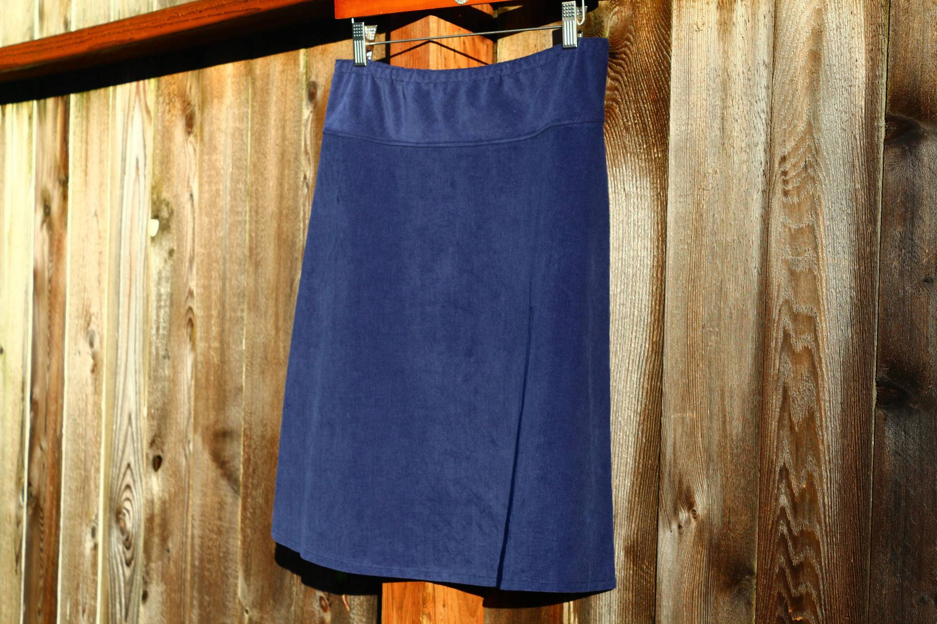Marineblauer Cordrock A-Linie Custom Made von SewingBySelena