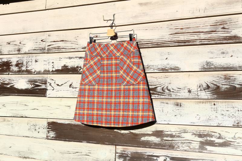 Retro Karierter Flanell Rock in A-Linie Mit Taschen Retro Karierter Flanell Rock in A-Linie Mit Taschen von SewingBySelena