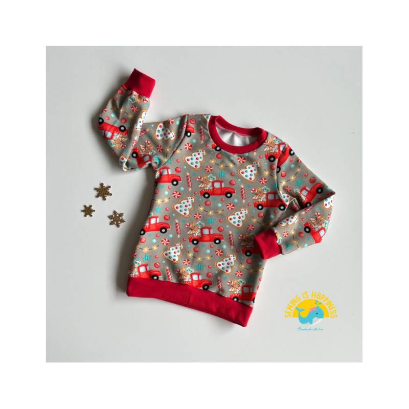 Weihnachtspullover Für Baby Kinder Jungen Und Mädchen | Unisex French Terry Ab Gr. 74 Bis Gr. 104 Weihnachtsgeschenke von SewingIsHappinessDE