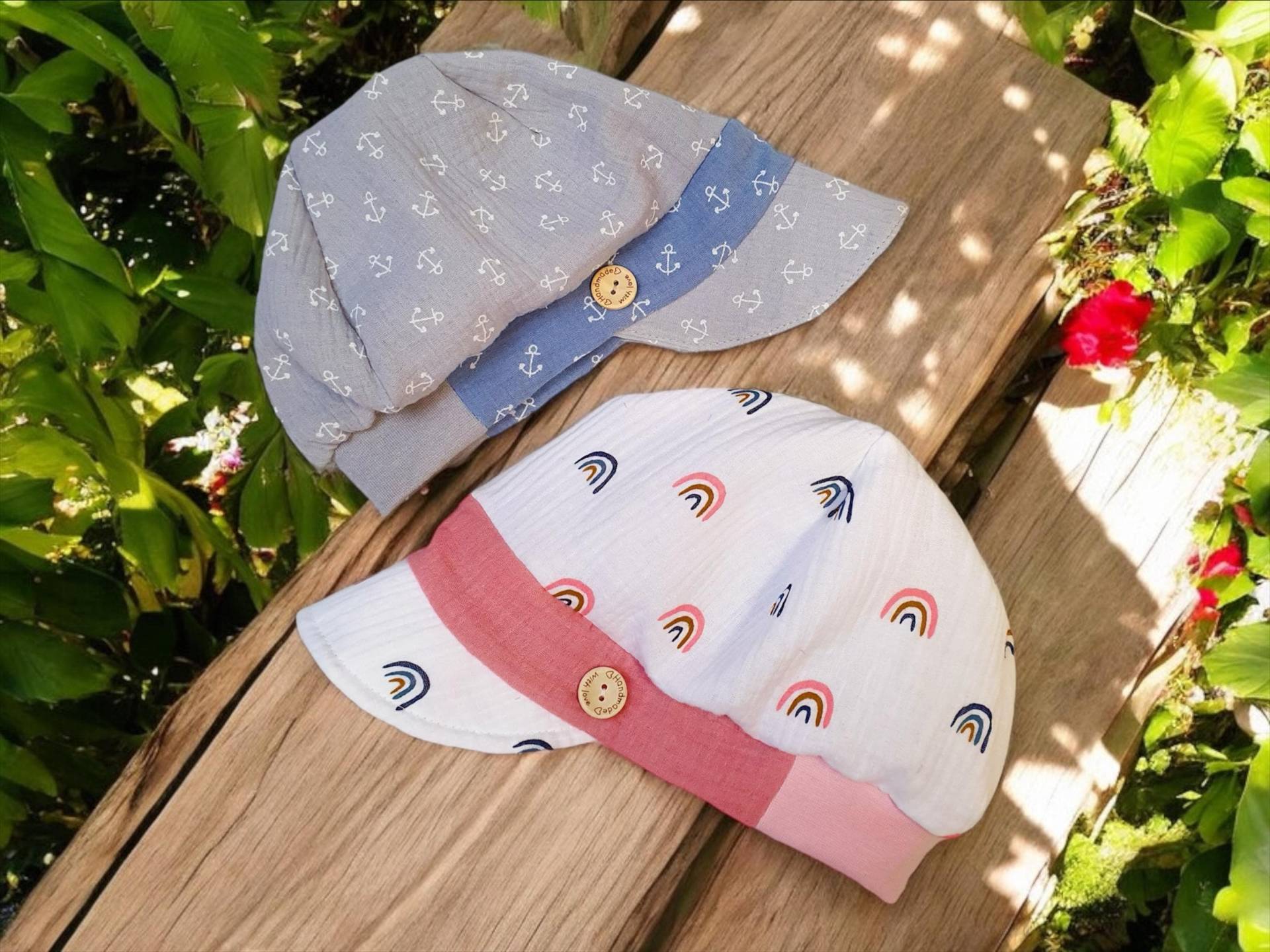 Sommer Beanie Mit Schirm Für Kinder Und Erwachsene, Musselin Mütze, Hut/Mütze Sommer Beanie Mit Schirm Für Kinder Und Erwachsene, Musselin Mütze, Hut/Mütze von SewingStuffByJaJu