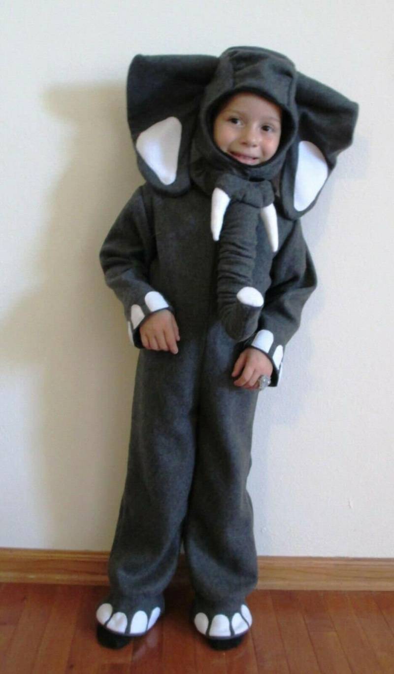 Kleinkind Junge Mädchen Elefant Kinderkostüm 1-2T, 3-4T & 5-6 Jahre von Sewingbyquicatos