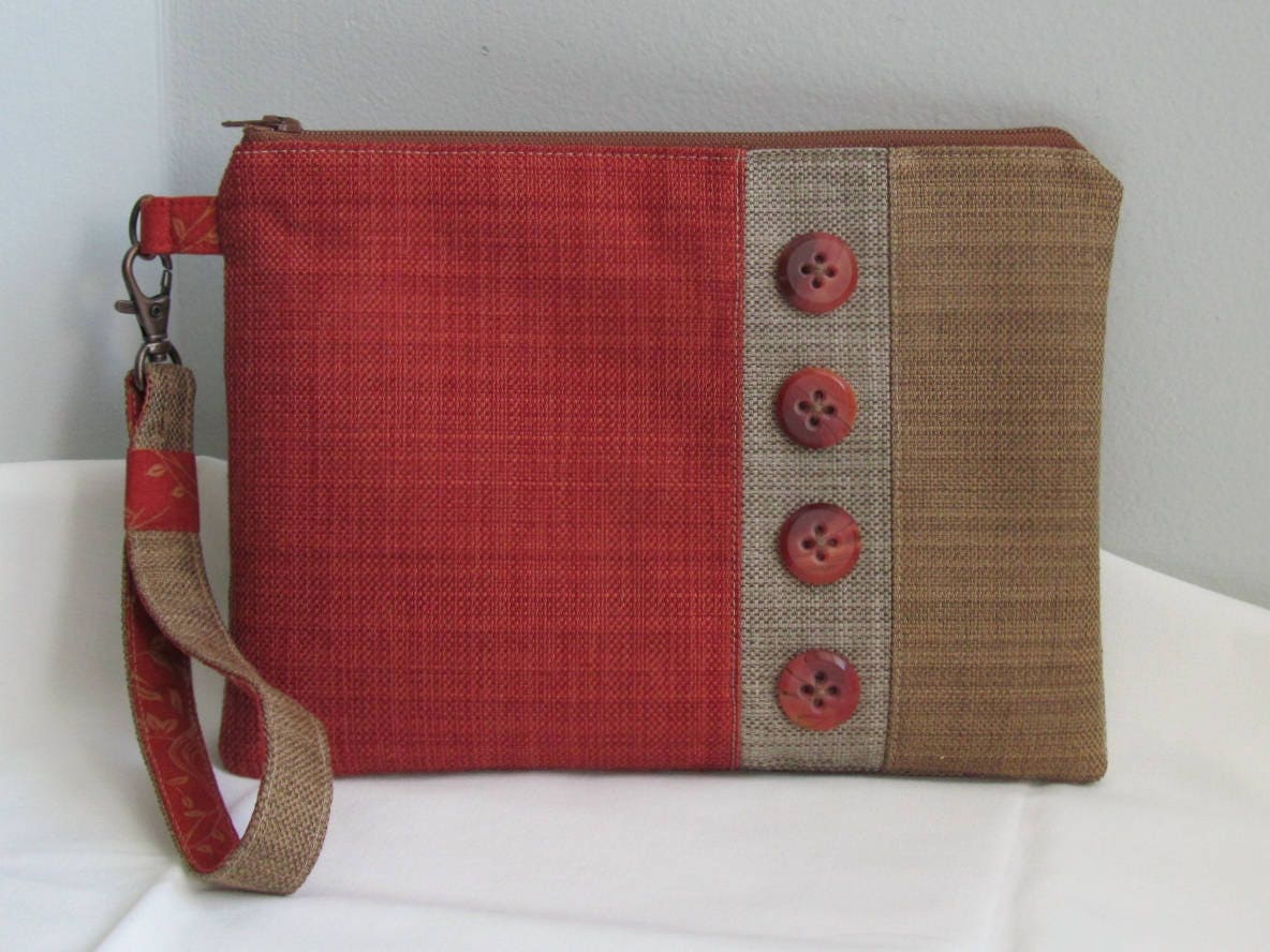 Colorblock Clutch - Geldbörse Handgefertigte Tasche Spezialgewebe Abnehmbarer Gurt Handgelenk Kleine Täschchen von SewlArtStudio