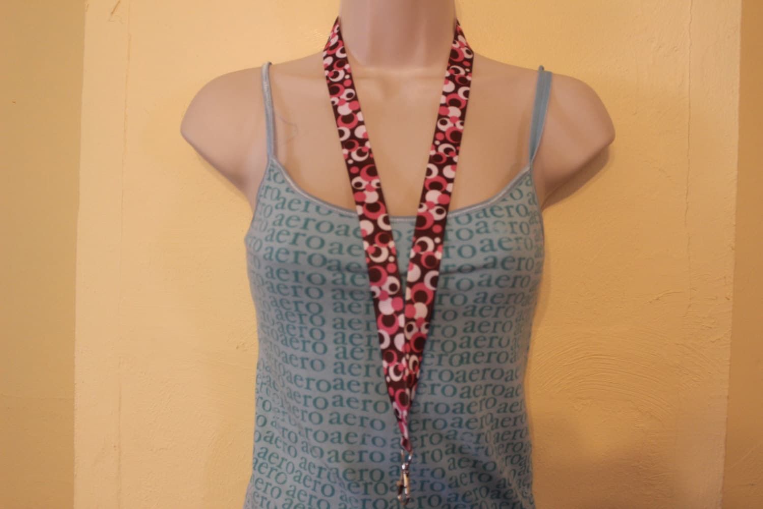 Braun Und Rosa Kreis Farbbandhalter Schlüsselband/Id/Abzeichen von Sewmanydeals