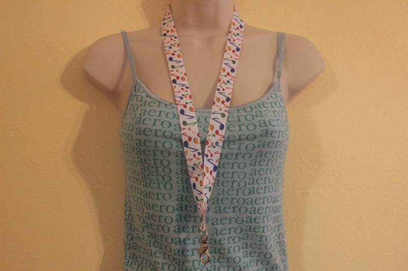 Bunte Musik Hinweis Farbbandhalter Schlüsselband/Id/Abzeichen von Sewmanydeals