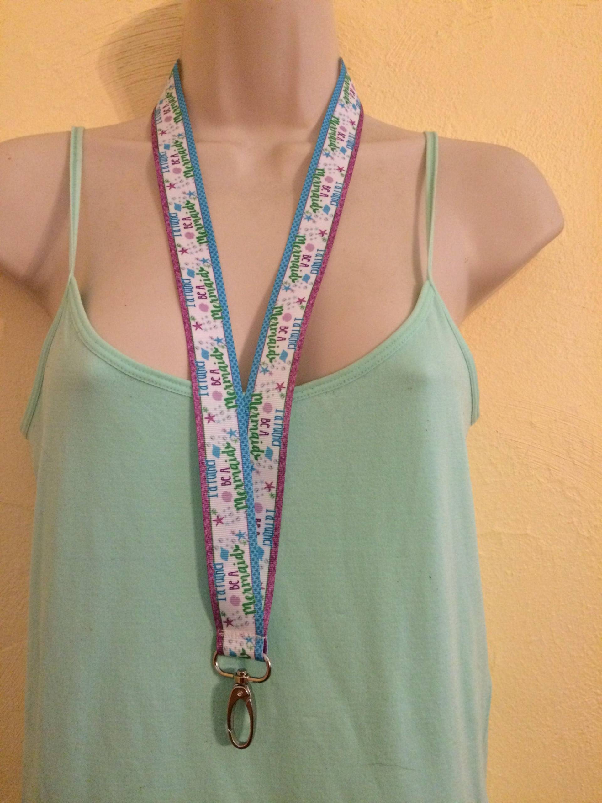 Id Sein Eher Eine Meerjungfrau Band Schlüsselband/Id-Halter/Abzeichen-Halter von Sewmanydeals