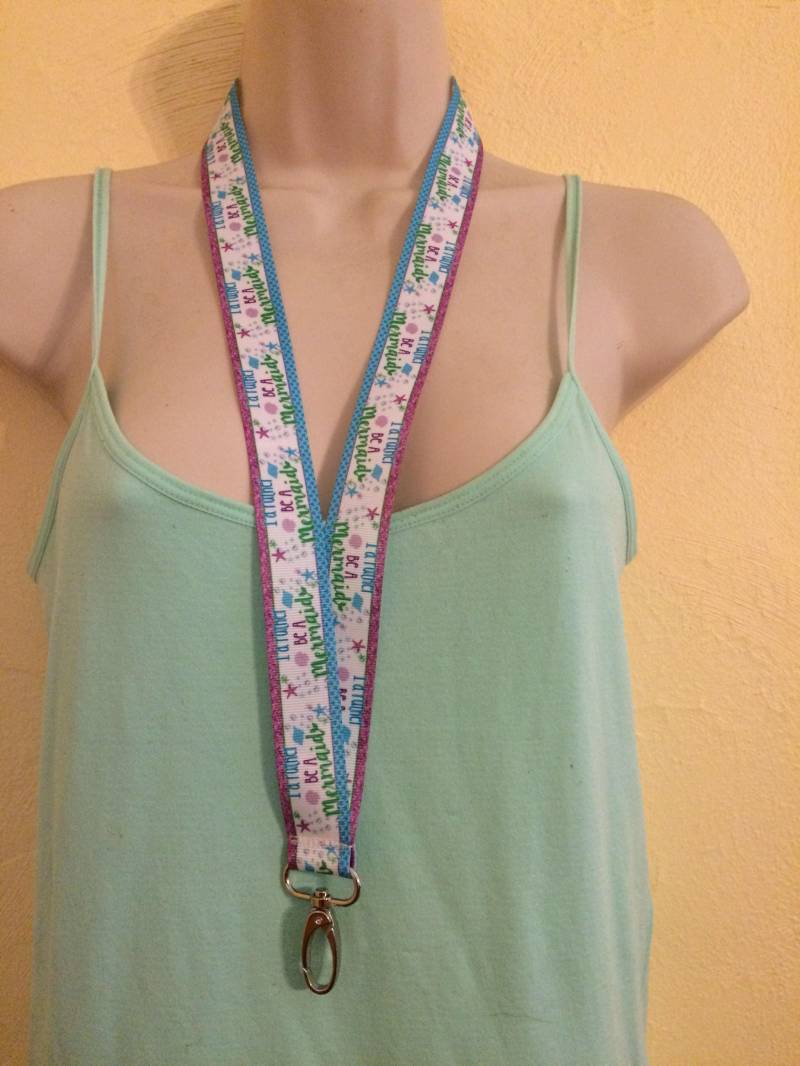 Id Sein Eher Eine Meerjungfrau Band Schlüsselband/Id-Halter/Abzeichen-Halter von Sewmanydeals