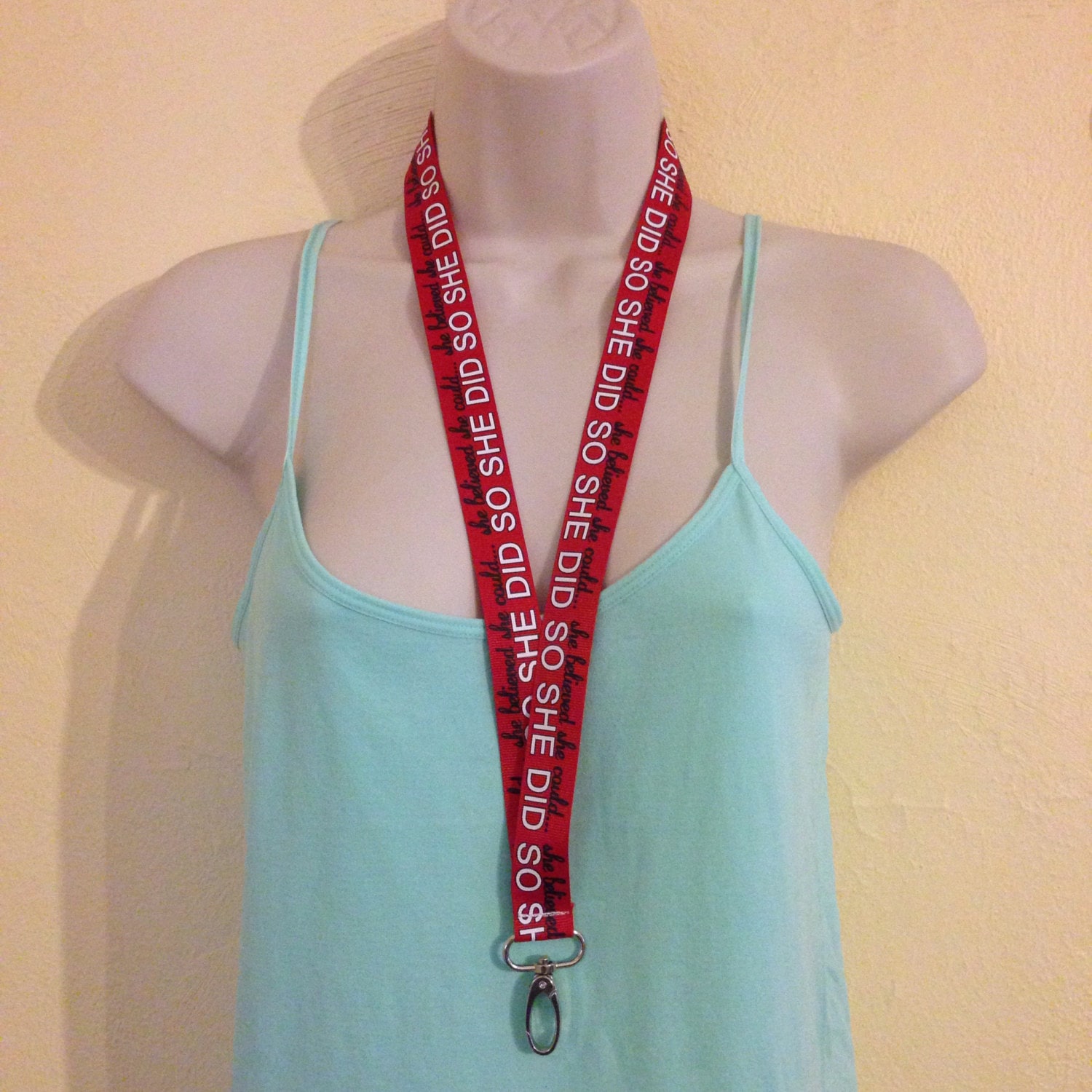 Sie Dachte, Sie Könnte So Inspirierende Band Lanyard/Ausweis/Halter Tat von Sewmanydeals