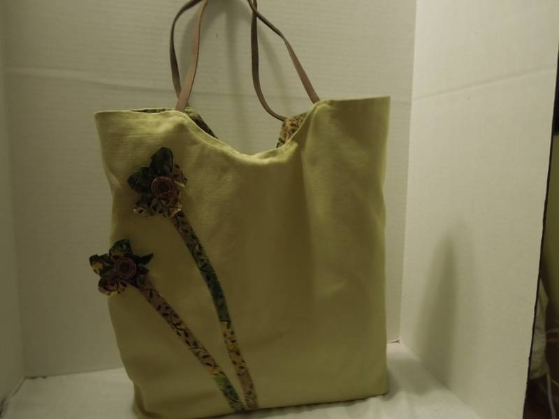 Natürliche Grüne Ente Und Batik Einkaufstasche von Sewmemineboutique