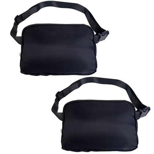 Bauchtasche Damen Herren Gürteltasche Hüfttasche Outdoor (2black) von Sewokon