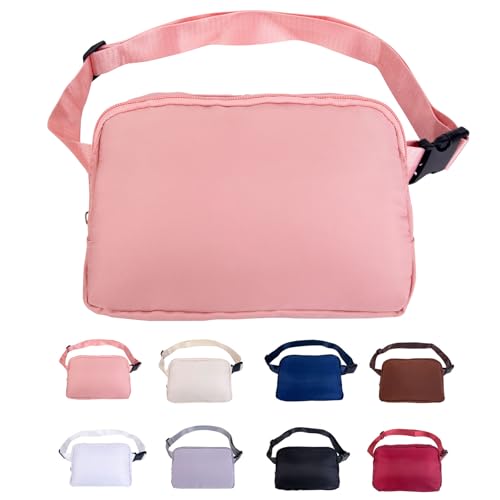 Bauchtasche Damen,Gürteltasche Herren,Hüfttasche Waist Pack Umhängetasche Crossbody Bag,Sporttasche Laufen - pink von Sewokon