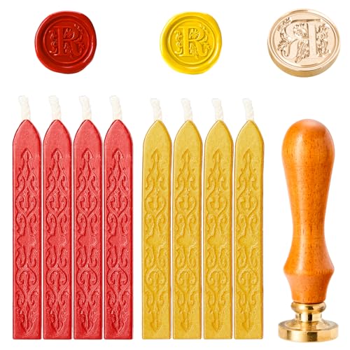 siegelwachs set,wachssiegel stempel set,siegelstempel personalisiert,siegelwachs stempel,wachssiegel hochzeit,briefsiegel,siegelstempel set,wachssiegel set,siegelstempel hochzeit，siegelwachs gold rot von Sewokon