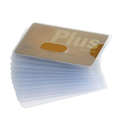 Sewroro 12 Stück Teiliges Transparentes Kartenetui aus Robustem Kunststoff Leichte Ausweishüllen mit Lochöffnung Passend für Bank Bus und Mitgliedskarten Praktische Organisation und von Sewroro