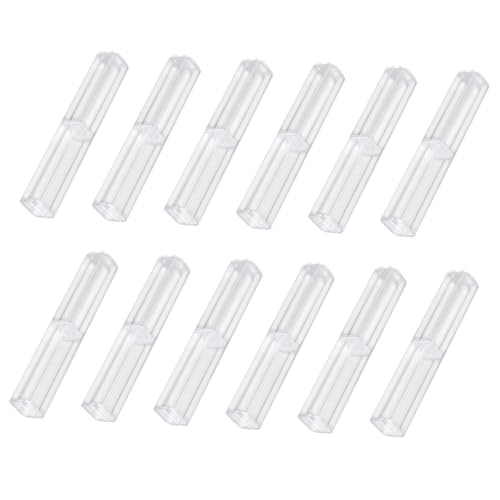 Sewroro 12 Stück Teiliges Transparentes Rechteckiges Tragbares Federmäppchen Verschleißfestes Einzelstifte etui Praktische Aufbewahrungsbox für Schüler und Studenten Robust und von Sewroro