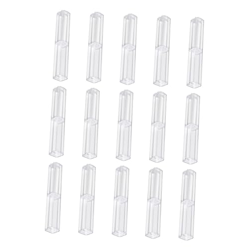 Sewroro 15 Stück Transparente Stiftebox Teiliges Quadratisch aus Robustem Kunststoff Vielseitig als Federmäppchen Kugelschreiber Aufbewahrung und Geschenkbox für Schule Büro und Zuhause von Sewroro