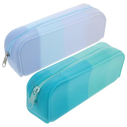 Sewroro 2stücke Stifte Tasche Aus Silikon Süßes Federmäppchen Für Mädchen Praktisches Federmäppchen Zum Aufbewahren Von Stiften Und Make-up-pinseln Tragbar Und Stabil von Sewroro