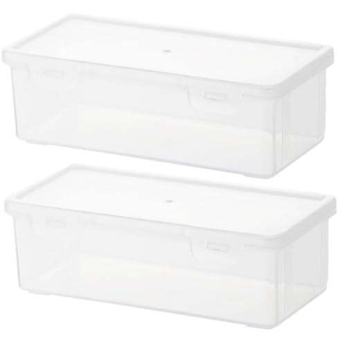 Sewroro 2 Stück Transparente Große Kapazität Stiftebox mit Praktischem Deckel Tragbarer Federmäppchen Organizer für Schüler Lehrer und Bürobedarf Langlebige und Leichte Aufbewahrungsbox von Sewroro