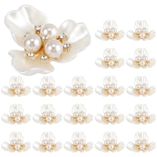 Sewroro 20Stücke Teilige Rosa Perlenkopfbedeckungen für Frauen DIY Haarschmuck Accessoires mit Künstlichen Perlen und Kamelienstaubblättern für Besondere Anlässe von Sewroro