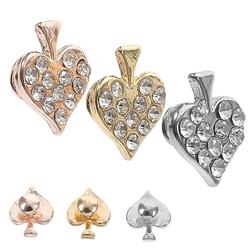 Sewroro 3 Stück Teiliges Watchband Decorative Rivets aus Langlebiger Zinklegierung Herzform Uhrband Schmuck Kompatibel mit Silikon Smartwatch Armbändern Praktische Dekoration für Damen von Sewroro