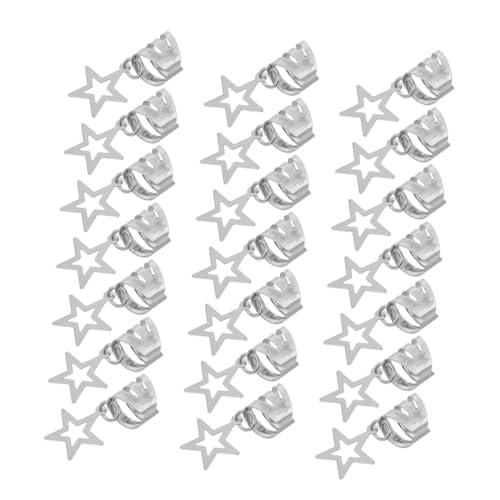 Sewroro 40stücke Haarringe Für Zöpfe Damen Stern Haarschmuck Haarmanschetten Für Dreadlocks Haarklammern Flechtfrisuren Accessoires Alltagsfrisuren Zubehör von Sewroro