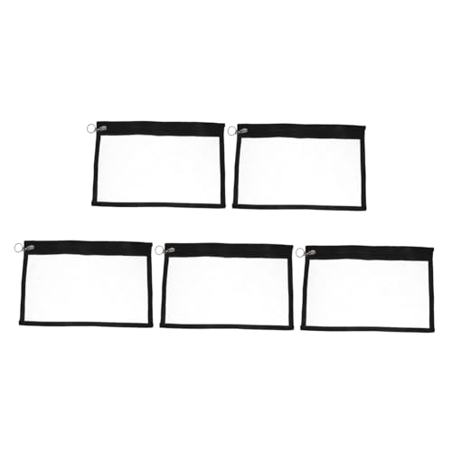 Sewroro 5 Stück Kleine Transparente PVC Reißverschluss-Beutel Wasserfest Multifunktional Vielseitig Nutzbar für Büro Reise Makeup Organizer Kleine Aufbewahrungstaschen von Sewroro