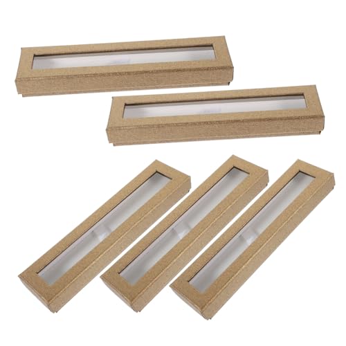 Sewroro 5 Stück Teiliges Leere Stiftboxen mit Fenster Praktische Verpackungsbox für Kugelschreiber und Füllfederhalter zum Organisieren und Verschenken von Sewroro